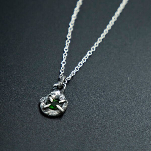 Green Dream Sterling Silver Necklace by Lorissa Toweel