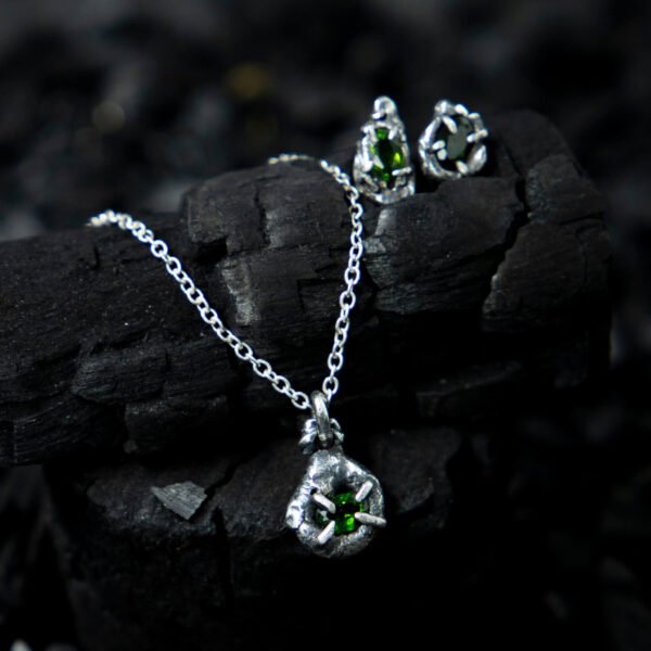 Green Dream Sterling Silver Necklace by Lorissa Toweel