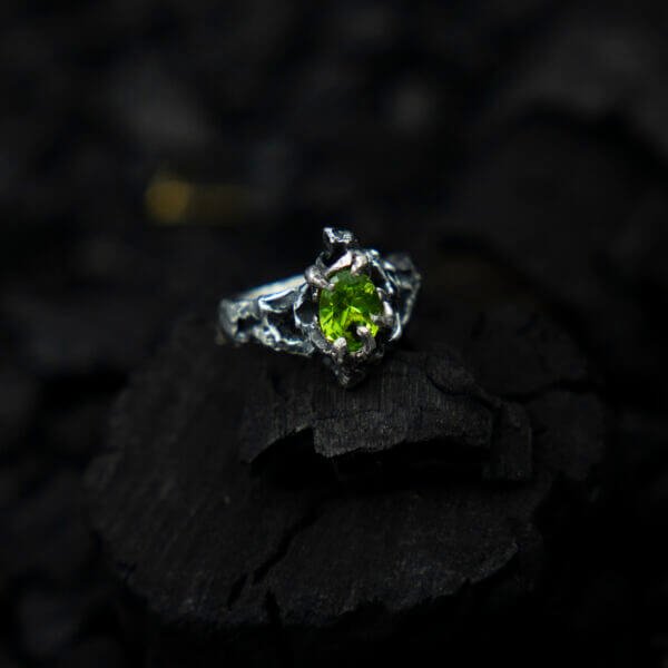 kryptonite Stone Sterling Silver Ring by LorissaToweel.com