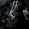 Pink Fury Sterling Silver NeckLace by Lorissa Toweel