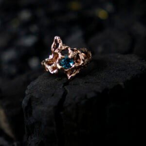 Twin Flame Red Gold Ring by Lorissa Toweel.