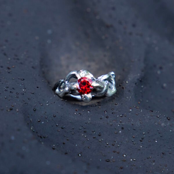 Garnet Grippy Ring - Image 3