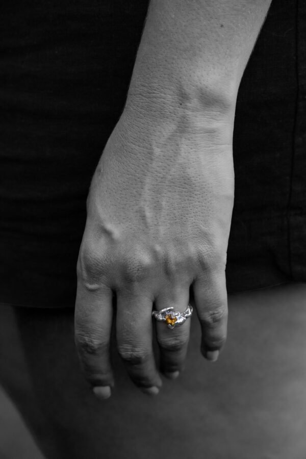 Citrine Grippy Ring