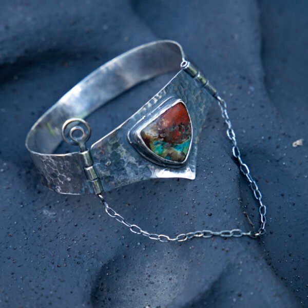 Shackle cuff Flame Agate - Image 4